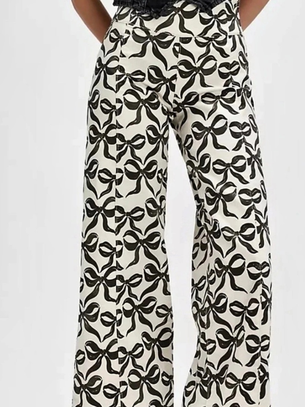 Free People We The Free Spotlight Printed Wide-Leg jeans